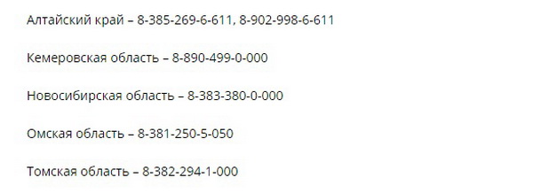 Номера телефонов абонентской поддержки Теле2 для всех регионов Номера телефонов абонентской поддержки Теле2 для всех регионов