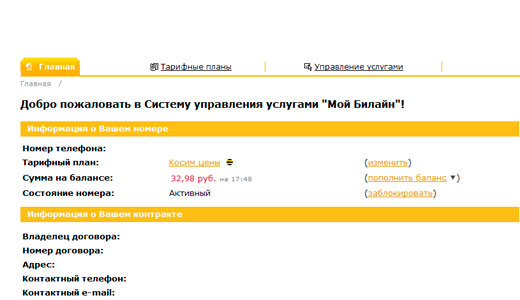 Узнаем свой тарифный план Билайн несколькими способами Узнаем свой тарифный план Билайн несколькими способами