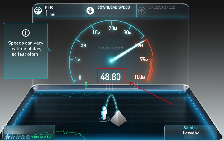 Увеличение скорости интернета от Ростелеком