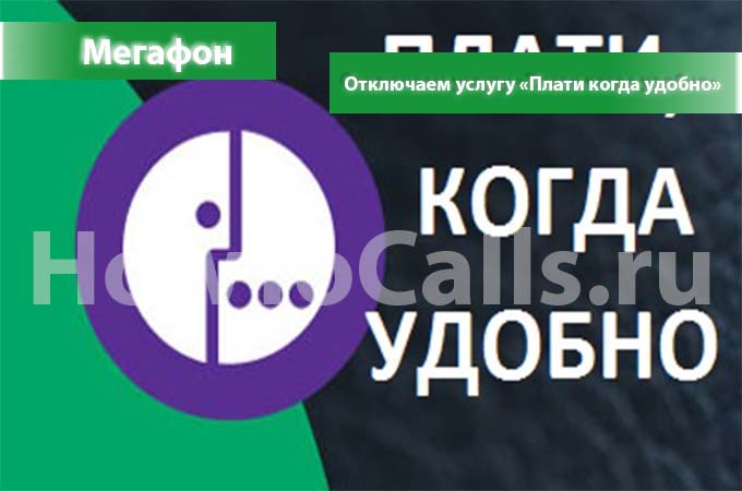 Как отключить услугу «Плати когда удобно» от мегафон - инструкция