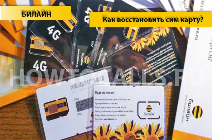 Как восстановить сим карту Билайн - 4 способа восстановить сим-карту