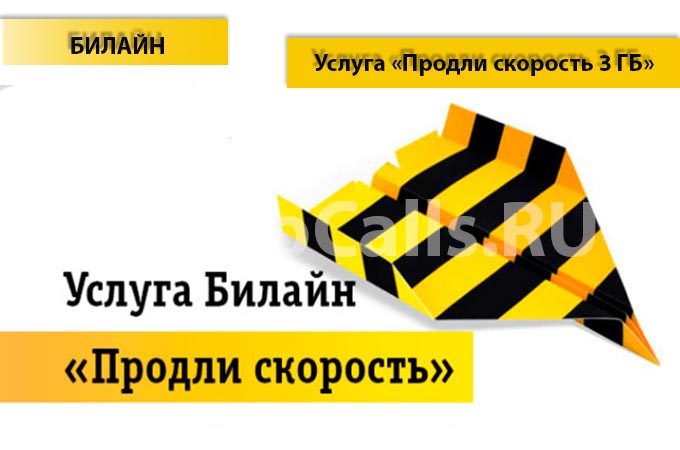 Опция «Продли скорость 3 ГБ» Интернета от Билайн Опция «Продли скорость 3 ГБ» Интернета от Билайн