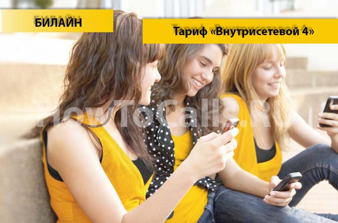 Тариф "Внутрисетевой 4" от Билайн - описание тарифа, как подключить и как отключить тарифный план "Внутрисетевой 4" от Билайн