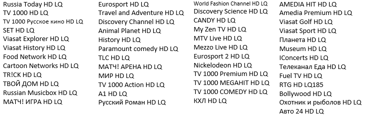 Обзор доступных каналов интерактивного телевидения Ростелеком Обзор доступных каналов интерактивного телевидения Ростелеком